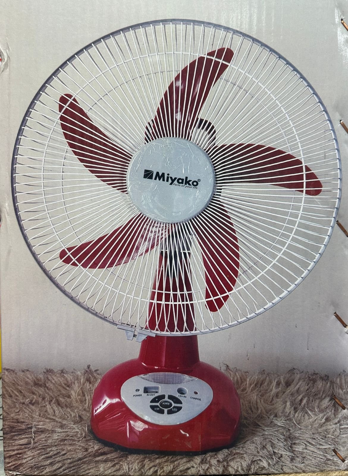 Miyako 14 Inches 6V 4.5AH Rechargeable Fan Best Quality & Best Price in BD